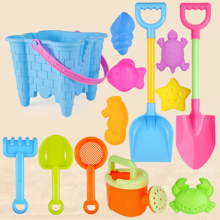 13pcs/Set Children Beach Toys Set Large Sand Shovel Bucket Sand Digging Tools Hourglass