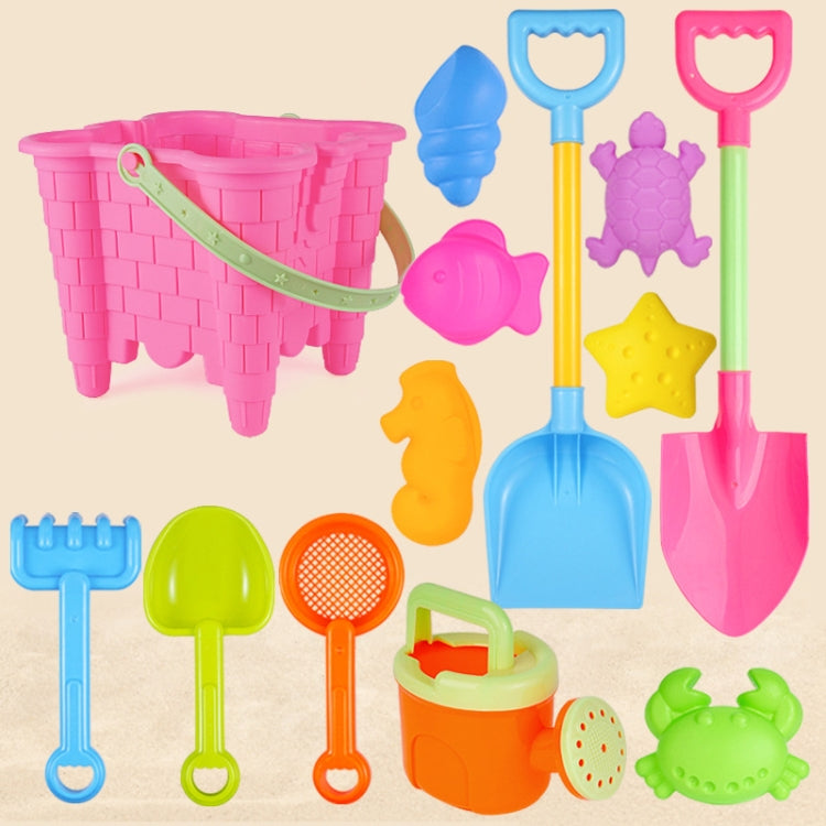 13pcs/Set Children Beach Toys Set Large Sand Shovel Bucket Sand Digging Tools Hourglass