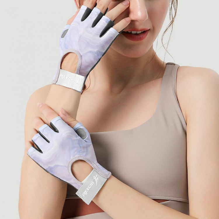 Yoga Sports Gloves Non-slip Shock-absorbing Half-finger Anti-cocoon Gloves Reluova