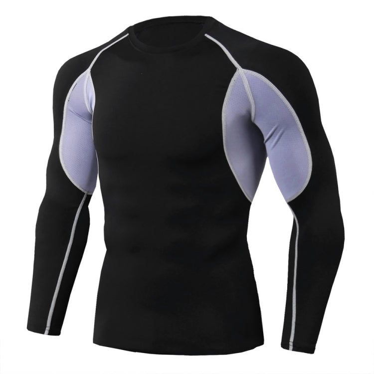 Mens Tight Athletic Training T-Shirt Stretch Quick Dry Round Neck Long Sleeve My Store