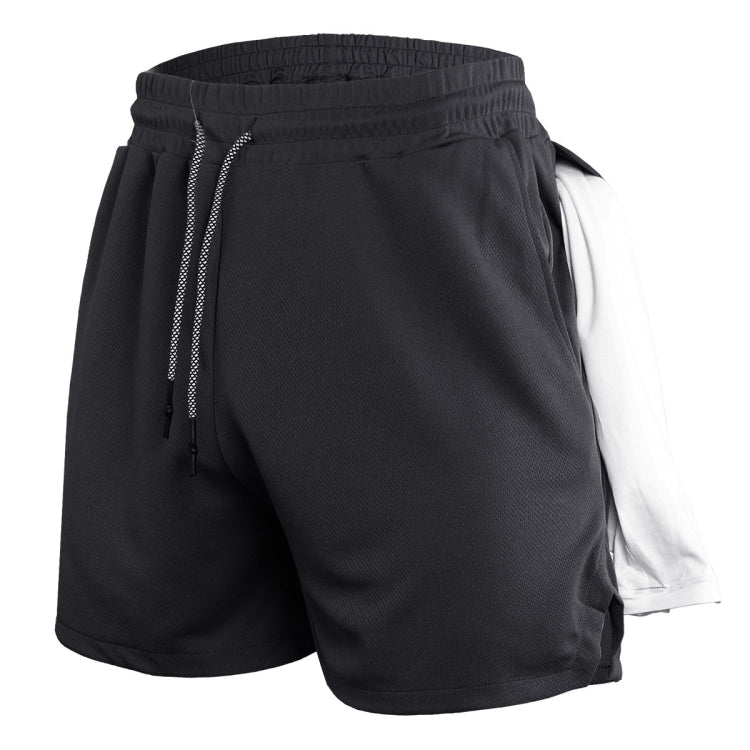 Mens Quick Dry Athletic Shorts Single Layer 5 / 10 Pants With Towel Hanging My Store