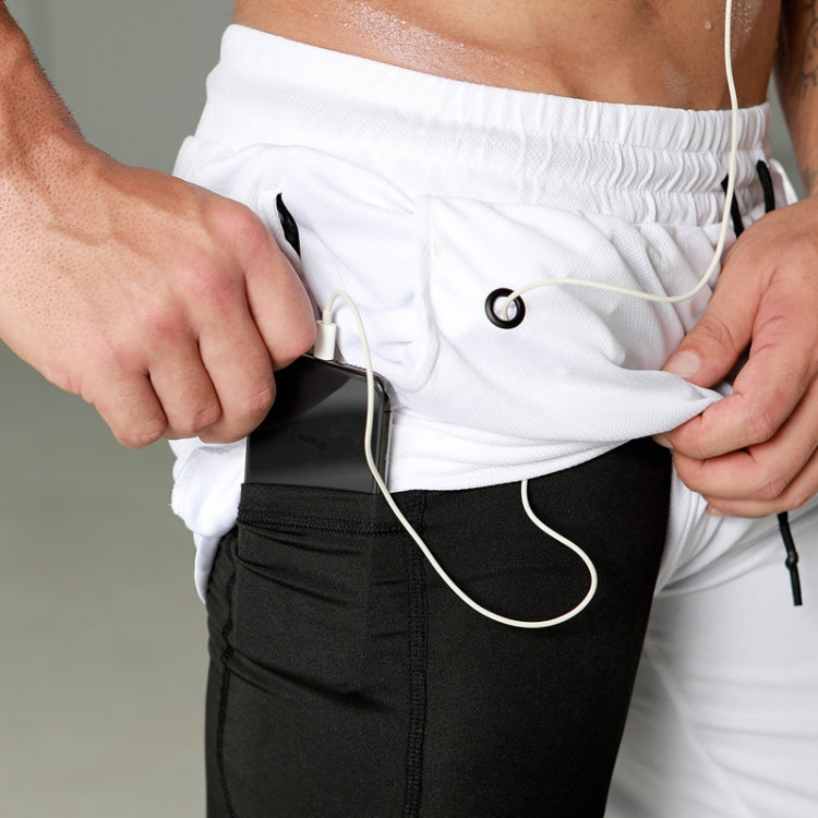 Mens Fake Two Piece Sweat Pants Towel Hanging With Headphone Hole My Store