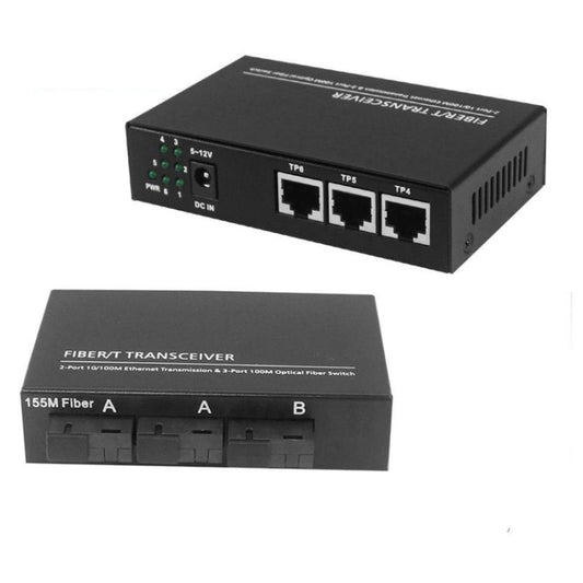 3 Fiber Port & 3 LAN Port 10/100Mbps Ethernet Switch Fiber Optic Switch-Reluova