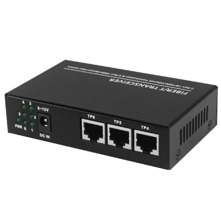 3 Fiber Port & 3 LAN Port 10/100Mbps Ethernet Switch Fiber Optic Switch