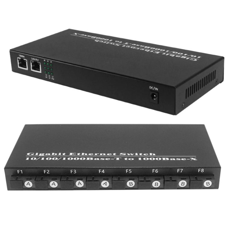 8 Fiber Port+2 Lan Port 1000Mbps Fiber Transceiver