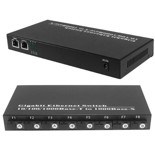 8 Fiber Port+2 Lan Port 1000Mbps Fiber Transceiver My Store