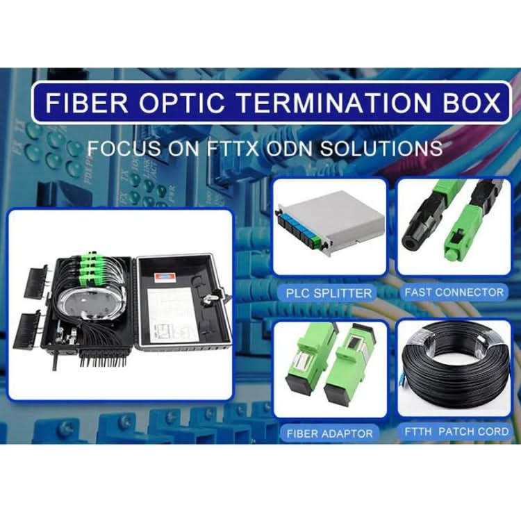 FTTH Distribution Box with 16 PLC Splitter Can Hold Up to 16 Subscribers Drop Cable My Store