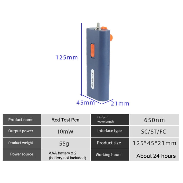 Fiber Optic Tool Kit With Cutter Cleaver Optical Power Meter 10mW Red Test Pen