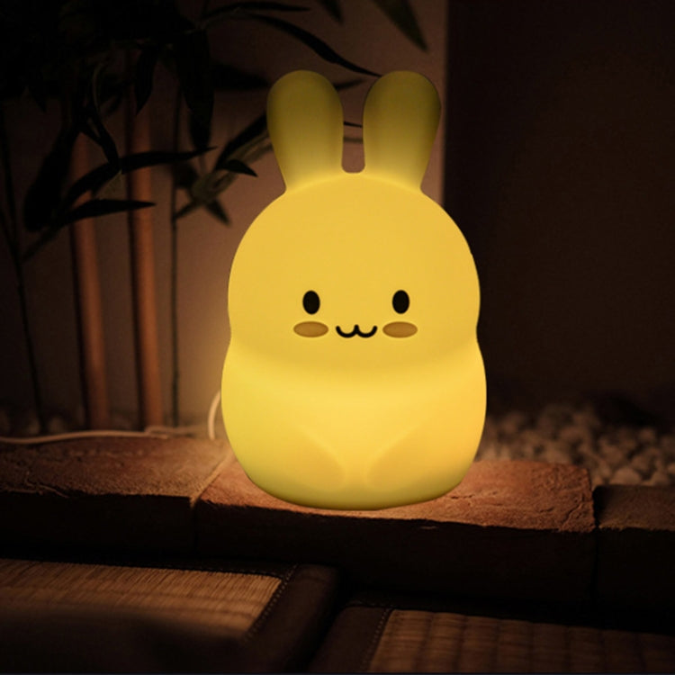 Rabbit Silicone Pat Night Light Children Gift Color Changing Lamp My Store