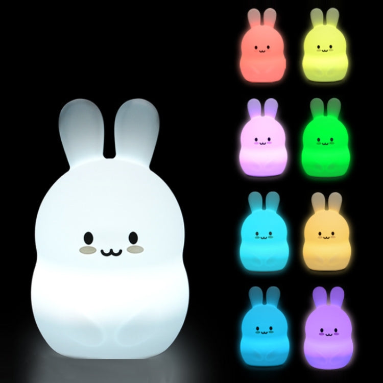 Rabbit Silicone Pat Night Light Children Gift Color Changing Lamp My Store