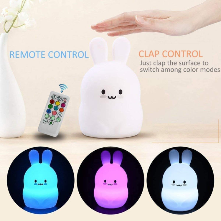 Rabbit Silicone Pat Night Light Children Gift Color Changing Lamp My Store