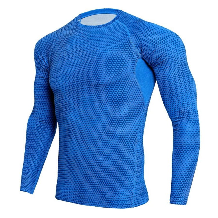 Mens Tight Athletic Long Sleeve Snake Pattern Stretch Quick Dry Training Shirt