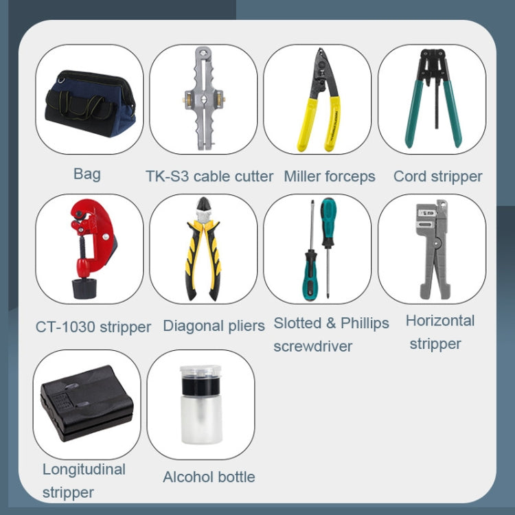 YH-G11 11-In-1 Fiber Optic Tool Kit TK-S3 Cable Knife And Stripping Kit