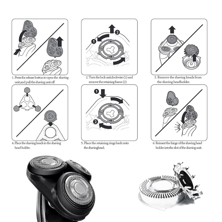 For Philips Electric Shaver S5000 Series SH50 Replacement Blade Head Integral Three Head My Store