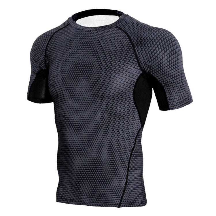 Mens Skinny Sports Shirts High Stretch Snake Pattern Quick Dry Short Sleeve My Store