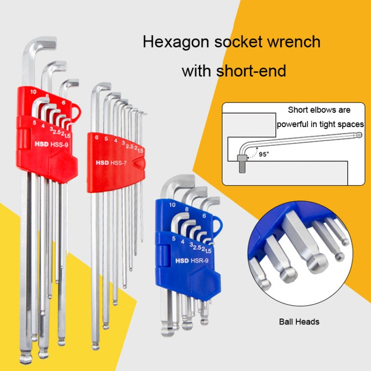 Short-Side Ball-End Hexagon Wrench Set Tools My Store