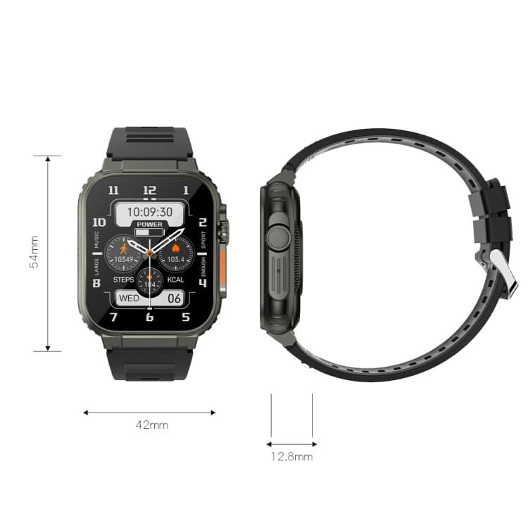 A70 1.96 Inch Health Monitoring Multifunctional IP68 Waterproof Bluetooth Call Smart Watch