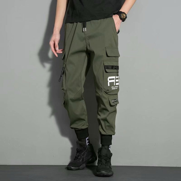 Mens Drawstring Pants Loose-Fitting Pants With Multiple Pockets My Store