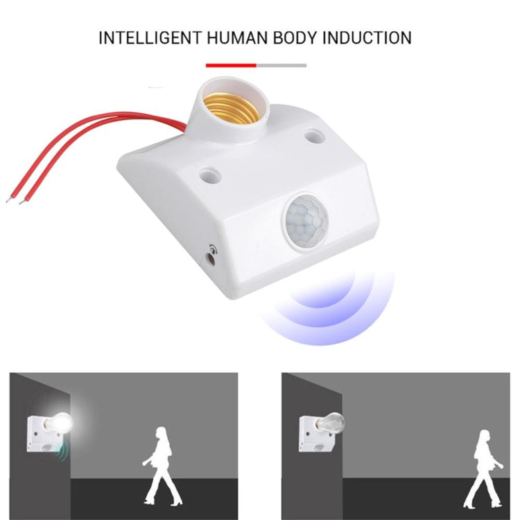 YX-425B AC85-265V Infrared Human Body Induction E27 Screw LED Lamp Holder