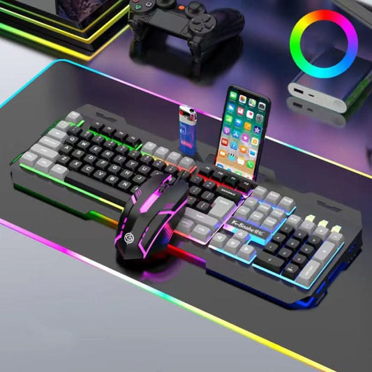 K-Snake Mechanical Feel Keyboard Mouse Kit USB Wired 104 Keycaps Computer Keyboard My Store