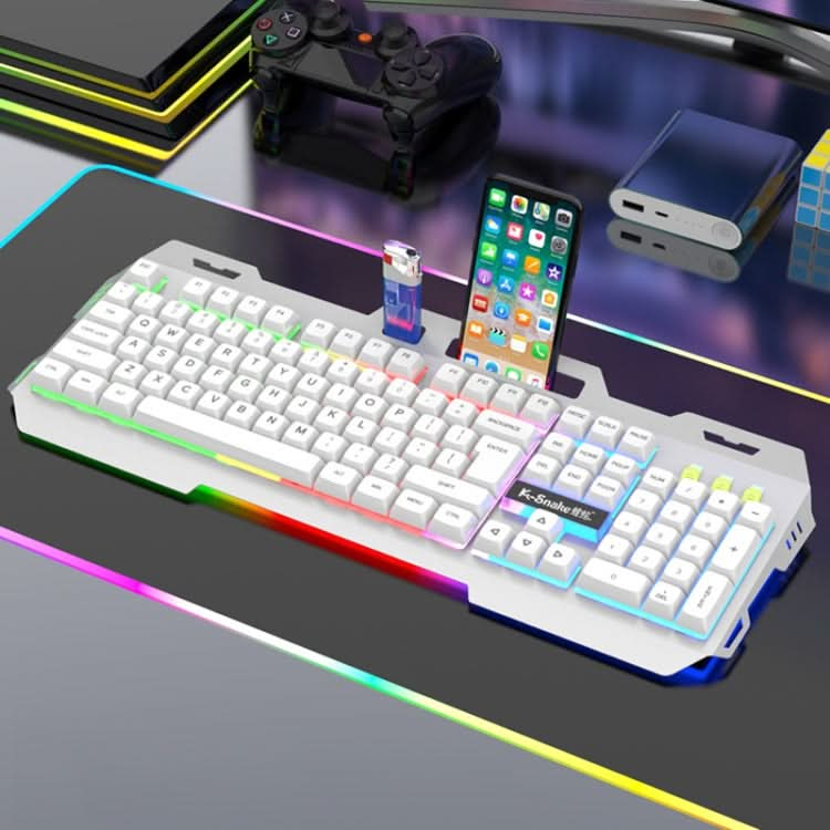 K-Snake Mechanical Feel Keyboard Mouse Kit USB Wired 104 Keycaps Computer Keyboard My Store