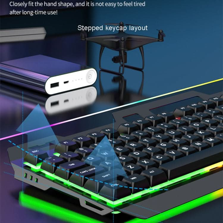 K-Snake Mechanical Feel Keyboard Mouse Kit USB Wired 104 Keycaps Computer Keyboard My Store