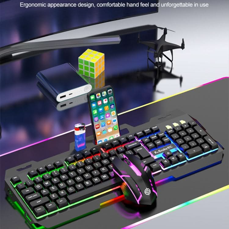 K-Snake Mechanical Feel Keyboard Mouse Kit USB Wired 104 Keycaps Computer Keyboard My Store