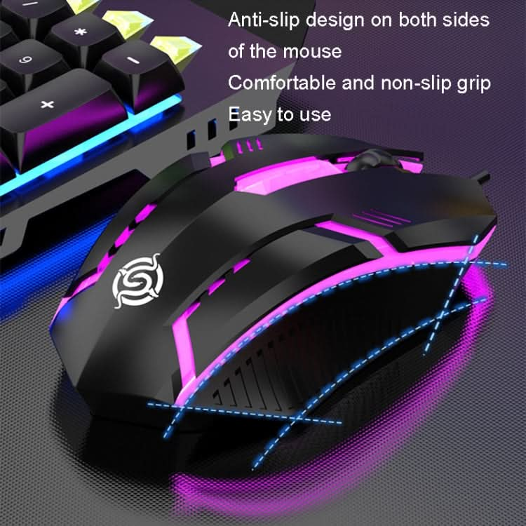 K-Snake Mechanical Feel Keyboard Mouse Kit USB Wired 104 Keycaps Computer Keyboard My Store