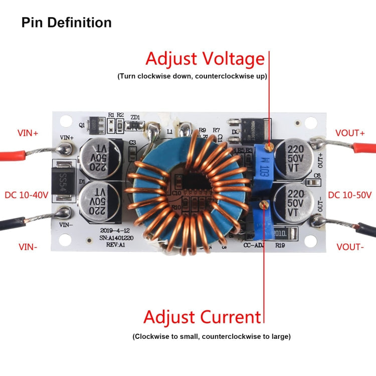 250W  10A Aluminum Substrate Power Supply LED Boost Constant Current Module-Reluova