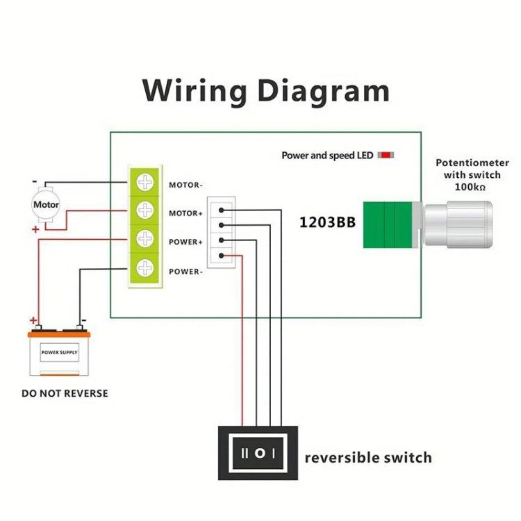 DC 6-28V 3A  PWM Speed Adjustable Reversible Switch DC Motor Driver Reversing Reluova