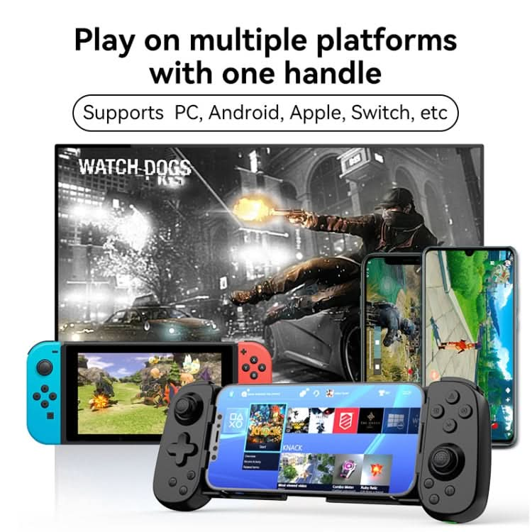 D6  Bluetooth Retractable Gamepad Dual Hall Six-Axis Somatosensory For Android/IPhone /Switch Reluova