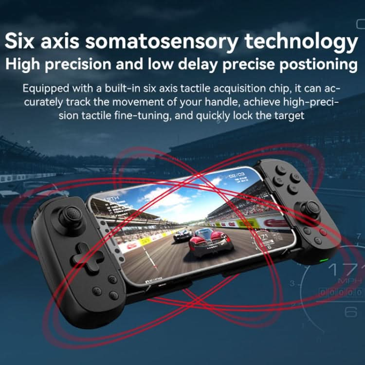 D6  Bluetooth Retractable Gamepad Dual Hall Six-Axis Somatosensory For Android/IPhone /Switch Reluova