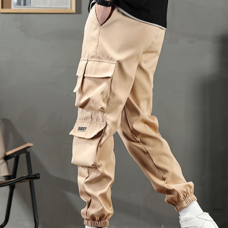 Mens Drawstring Trousers Multi-Pocket Casual Pants My Store