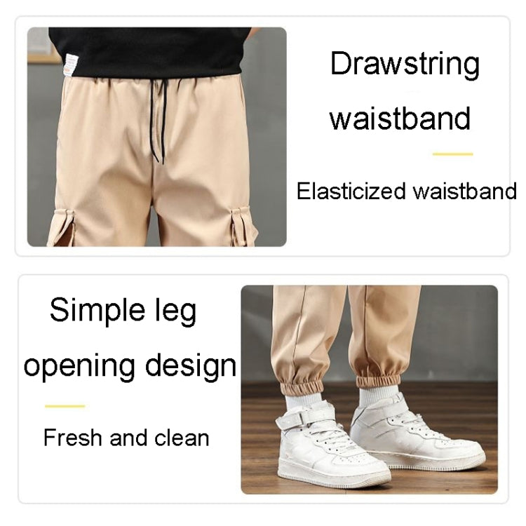 Mens Drawstring Trousers Multi-Pocket Casual Pants My Store