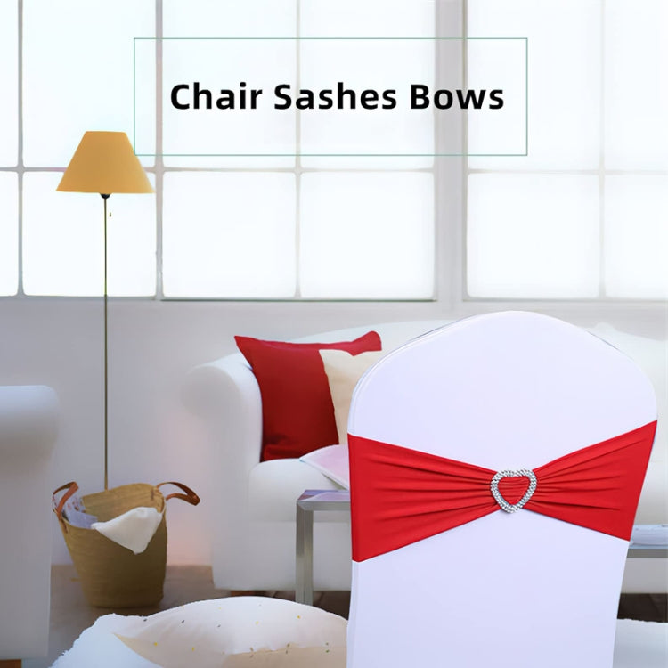 Tie-Free Stretch Chair Back Flower Bow Chair Cover Hotel Chair Back Strap Decoration My Store