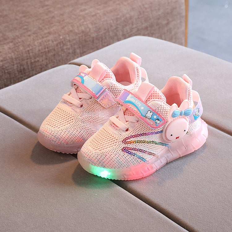 WISDOMFROG Children Light-Up Shoes Flying Weave Breathable Girls And Boys Soft Bottom Sneakers My Store