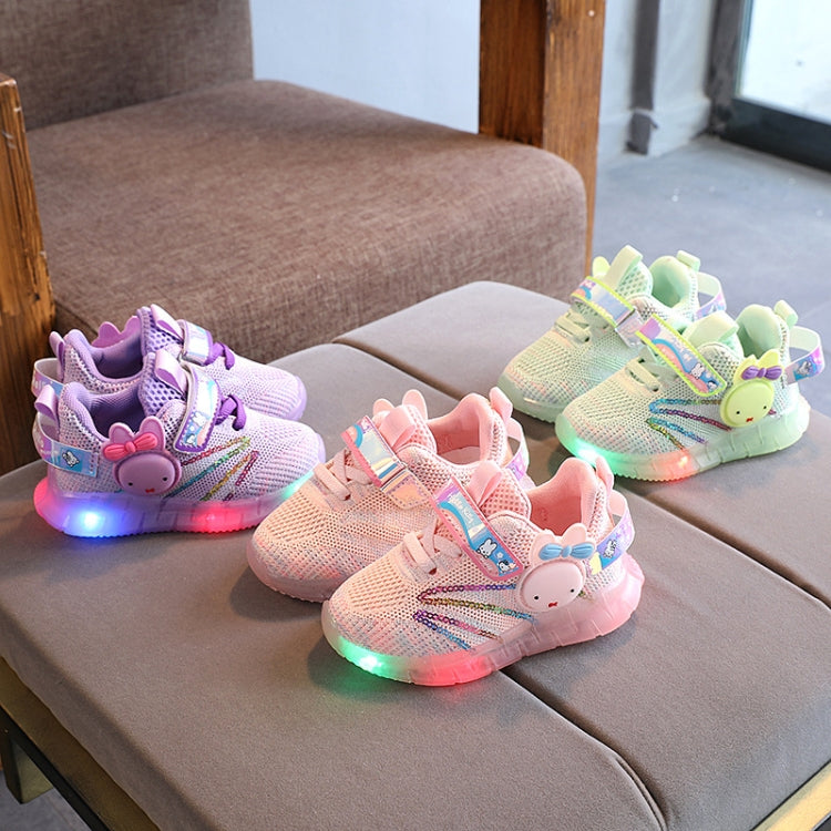 WISDOMFROG Children Light-Up Shoes Flying Weave Breathable Girls And Boys Soft Bottom Sneakers My Store