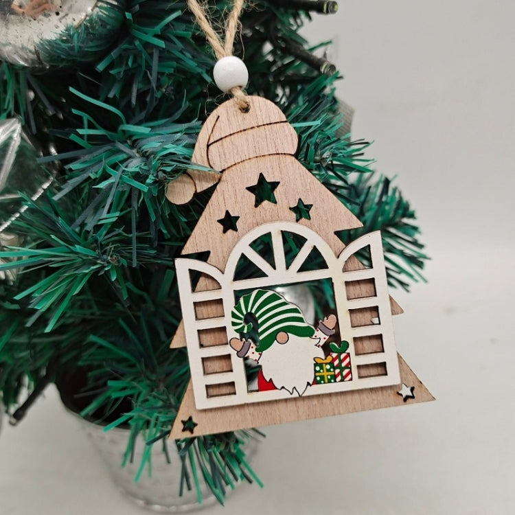 Christmas Open Window Santa Tree Wood Decoration My Store