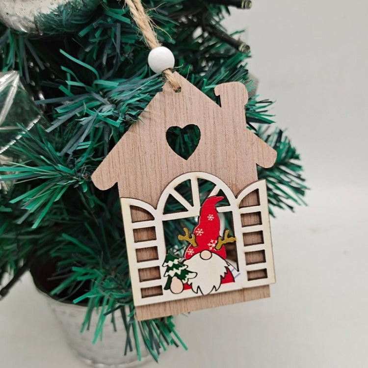 Christmas Open Window Santa Tree Wood Decoration My Store