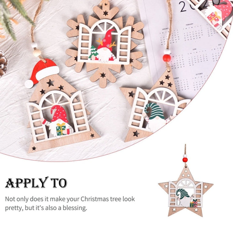 Christmas Open Window Santa Tree Wood Decoration My Store