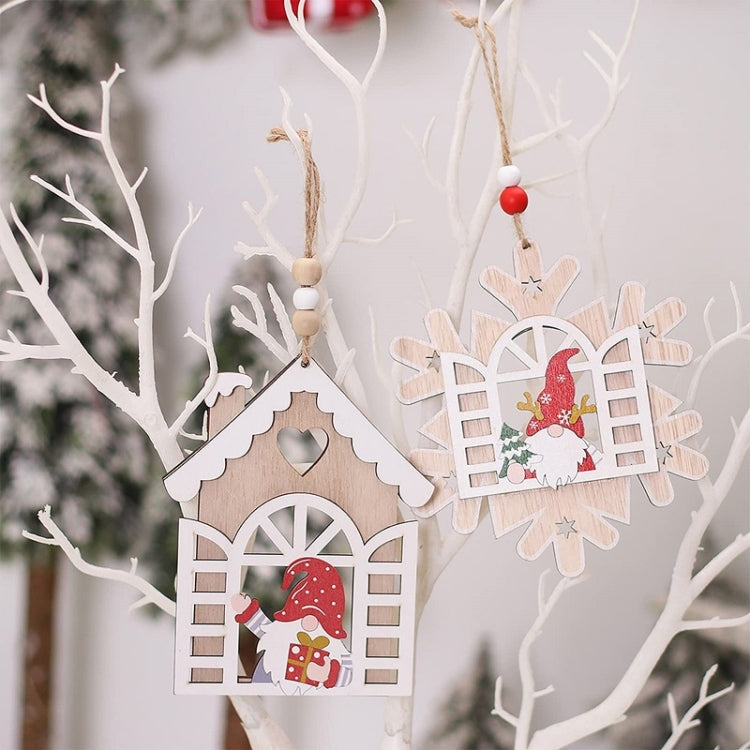 Christmas Open Window Santa Tree Wood Decoration My Store