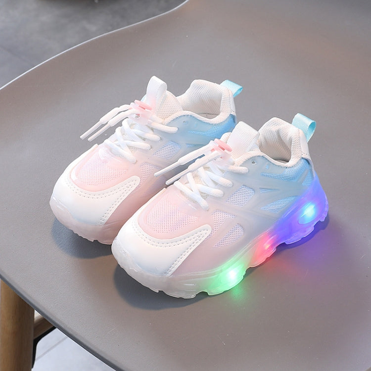 WISDOMFROG Girls Sneakers LED Light Up Boys Gradient Mesh Shoes Children Footwear My Store