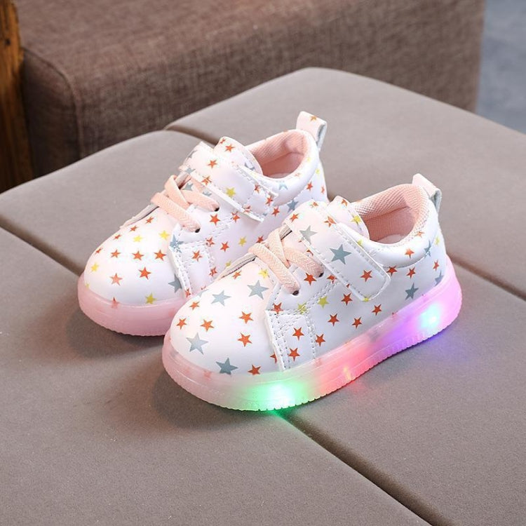 WISDOMFROG Children Sneakers Light-Up Stars Soft Sole Girls Board Shoes Boys Footwear My Store