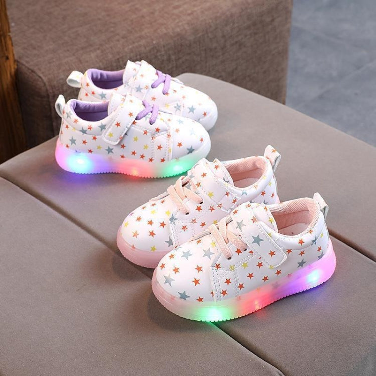 WISDOMFROG Children Sneakers Light-Up Stars Soft Sole Girls Board Shoes Boys Footwear My Store