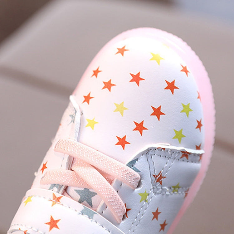 WISDOMFROG Children Sneakers Light-Up Stars Soft Sole Girls Board Shoes Boys Footwear My Store