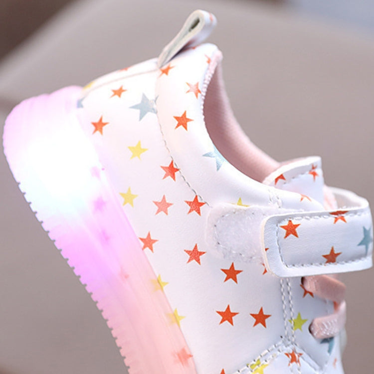 WISDOMFROG Children Sneakers Light-Up Stars Soft Sole Girls Board Shoes Boys Footwear My Store