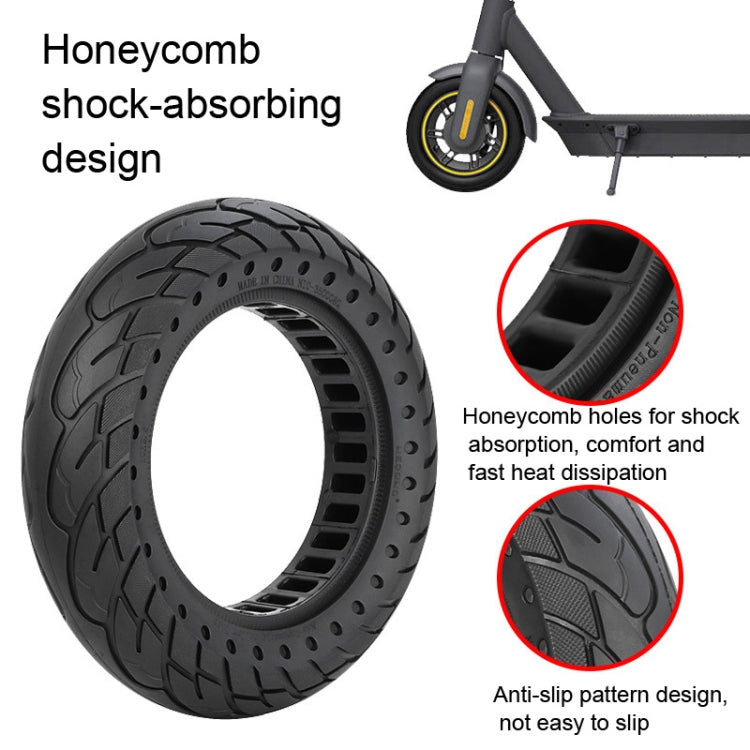 For Ninebot MAX G30 Electric Scooter 10x2.5 Inflatable Honeycomb Solid Run-flat Tire Reluova