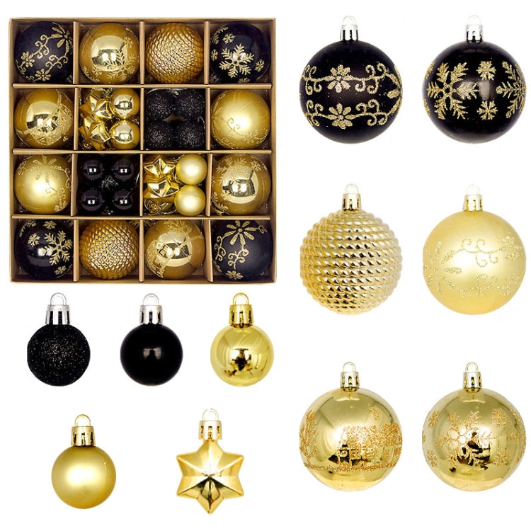 44pcs/set 3-6cm Christmas Ball Painted Pendant Electroplated Ball Ornaments My Store