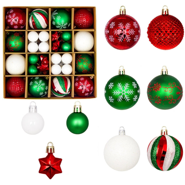 44pcs/set 3-6cm Christmas Ball Painted Pendant Electroplated Ball Ornaments My Store