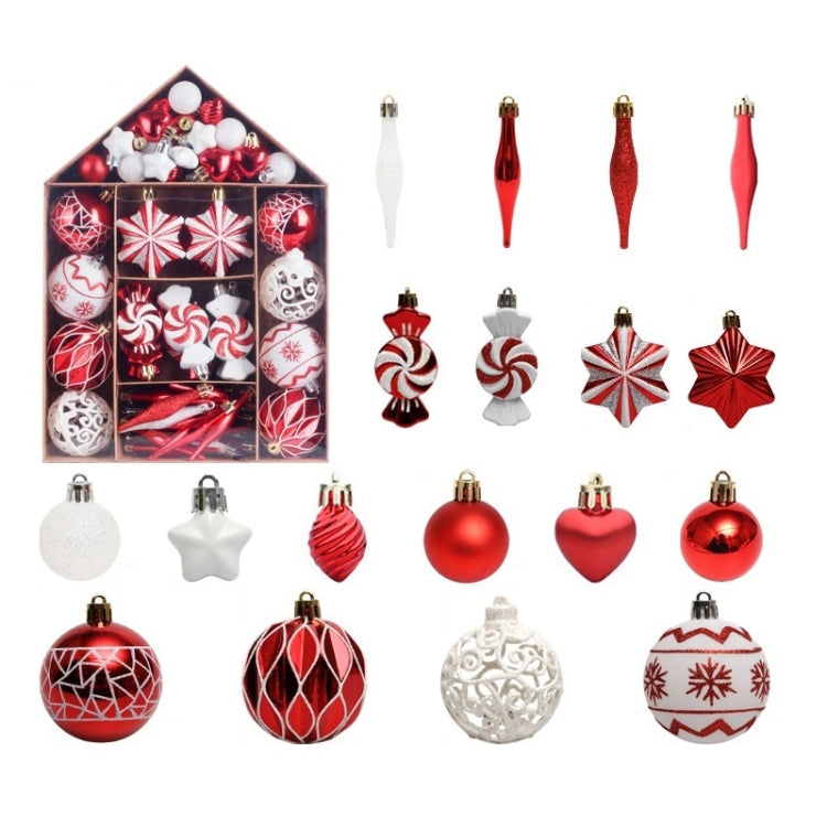 73pcs/Set Christmas Tree Decoration Pendant Painted Christmas Ball My Store